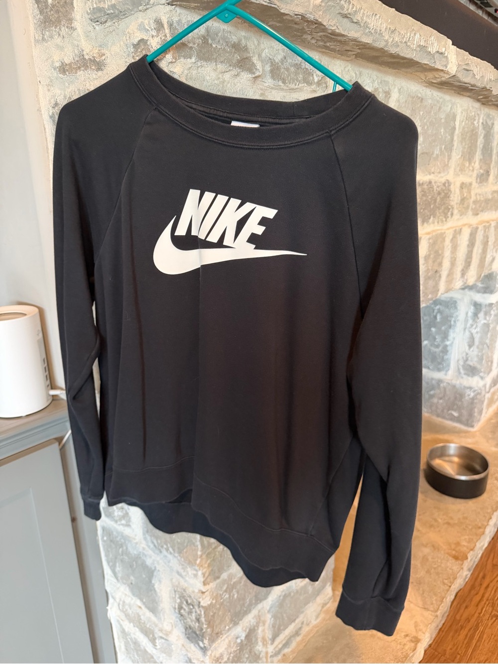 Nike Black Crewneck Sweatshirt with White Swoosh Logo